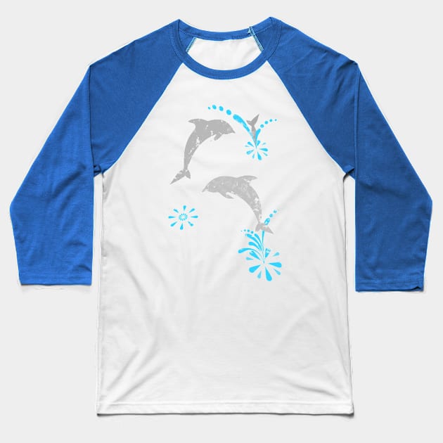 Dolphins Baseball T-Shirt by ddtk